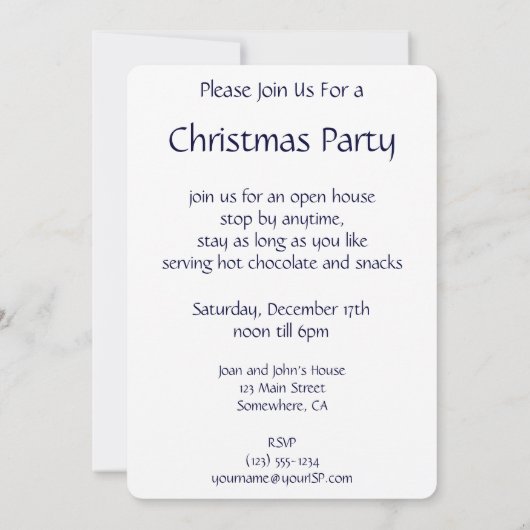 Snowman en Dierenuitnodiging voor de kerst Kaart (Achterkant)