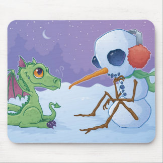Snowman en Dragon Mousepad Muismat