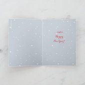 Snowman en Elk | KerstWenskaart Feestdagen Kaart (Binnen)