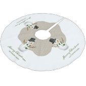 Snowman en familienaam Kerstmis Kerstboom Rok (Gekanteld)