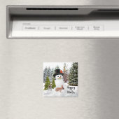 Snowman en Friends Happy Winter Season Fridge Magneet (Insitu (Vaatwasser))