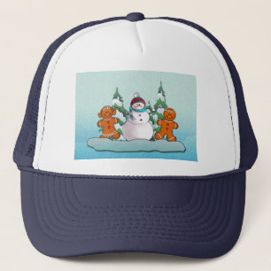 SNOWMAN EN GINGERBREAD KIND VAN SHARON SHARPE TRUCKER PET