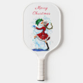 Snowman en Girl Dansend Tango Pickleball Paddle (Achterkant)