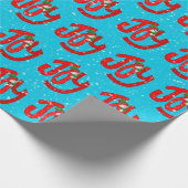 Snowman en Joy in Snowflakes Cadeaupapier (Hoek)