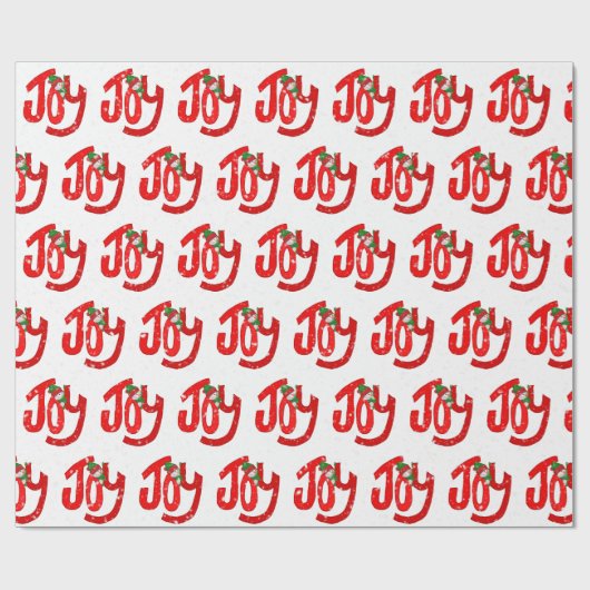 Snowman en Joy in Snowflakes Cadeaupapier (Vlak)