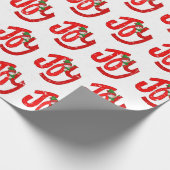 Snowman en Joy in Snowflakes Cadeaupapier (Hoek)