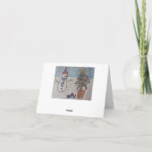 Snowman en Kaart met kerstmis (Achterkant)