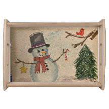 Snowman en Kardinaal dienblad