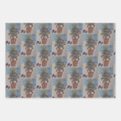 Snowman en kerstboom inpakpapier vel (Voorkant 2)