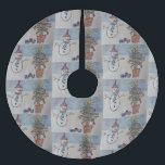 Snowman en kerstboom kerstboom rok<br><div class="desc">De schattige kerstsneeuwman is zo trots op zichzelf. Hij heeft hard gewerkt en is klaar met het versieren van zijn kerstboom met glinsterende klatergoud en gekleurde glazen ballen en plaatste een glanzende gele ster bovenop. Er zijn zelfs een aantal vroege cadeaus onder de groenblijvende boughs. Dit is een vrolijk, kleurrijk...</div>