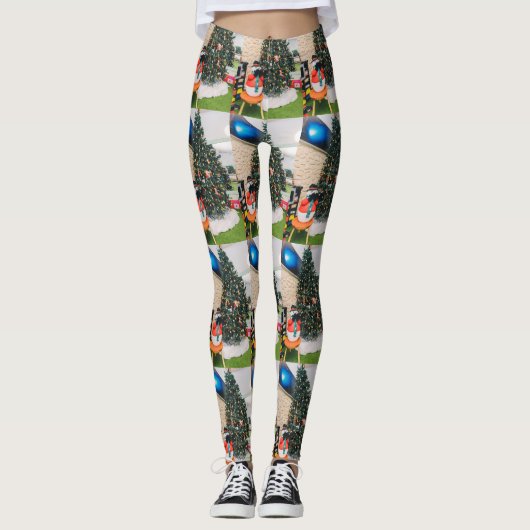 Snowman en kerstboom leggings (Voorkant)