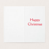 Snowman en kerstboomkerstkaart kaart (Binnenkant ongevouwen)