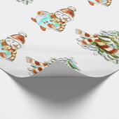  snowman- en kerstboompapier cadeaupapier (Hoek)