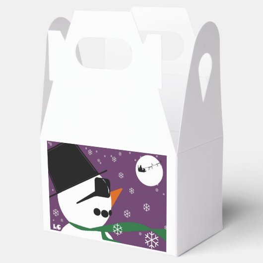 Snowman en kerstkerstfeestjes bedankdoosjes (Geopend)