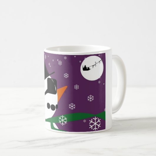 Snowman en kerstkerstman Mok (Voorkant rechts)