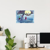 SNOWMAN EN KINDEREN van SHARON SHARPE Poster (Thuiskantoor)