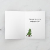 Snowman en kleine meisjeskerstkaart feestdagen kaart (Binnen)