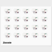 Snowman en Noordpool - Hart Sticker (Vel)