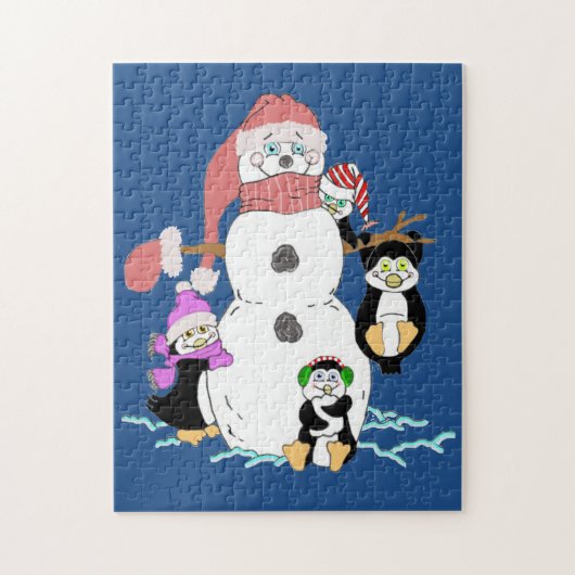 Snowman en Penguin Puzzle Legpuzzel (Verticaal)