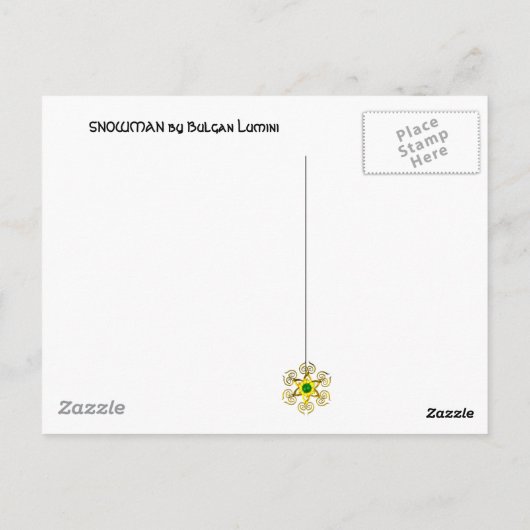 SNOWMAN EN PENGUIN WINTERSERENADE BRIEFKAART (Achterkant)
