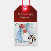 SNOWMAN EN PENGUIN WINTERSERENADE CADEAULABEL (Achterkant)