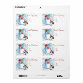 SNOWMAN EN PENGUIN WINTERSERENADE ETIKET (Full Sheet)