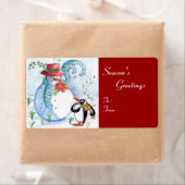 SNOWMAN EN PENGUIN WINTERSERENADE ETIKET (Insitu)