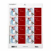 SNOWMAN EN PENGUIN WINTERSERENADE ETIKET (Full Sheet)