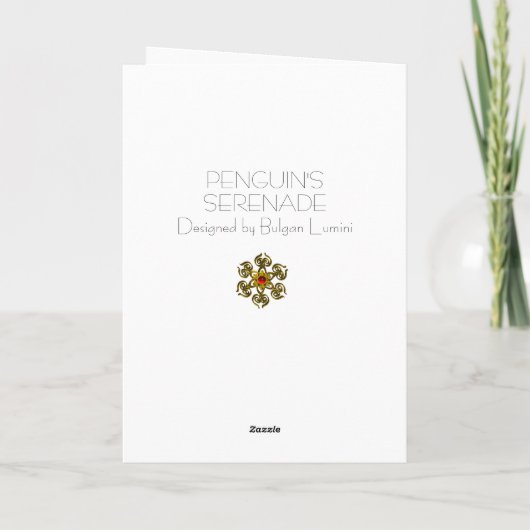 SNOWMAN EN PENGUIN WINTERSERENADE FEESTDAGEN KAART (Achterkant)