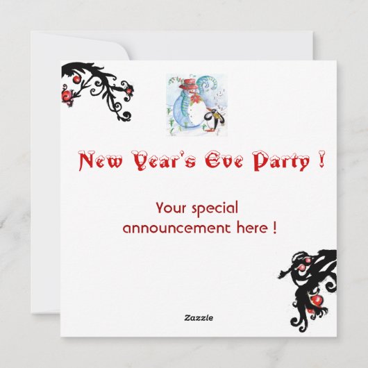 SNOWMAN EN PENGUIN WINTERSERENADE FEESTDAGENKAART (Achterkant)