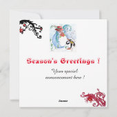 SNOWMAN EN PENGUIN WINTERSERENADE FEESTDAGENKAART (Achterkant)