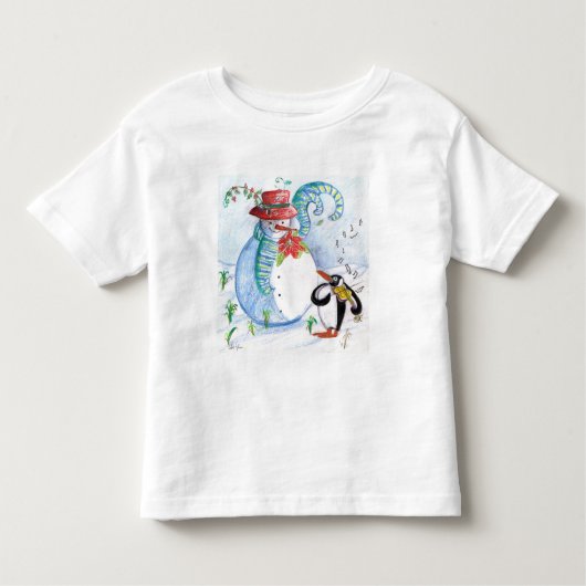 SNOWMAN EN PENGUIN WINTERSERENADE KINDER SHIRTS (Voorkant)