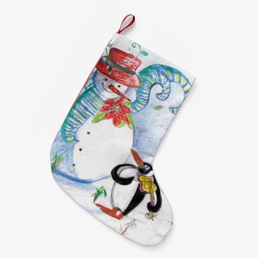 SNOWMAN EN PENGUIN WINTERSERENADE KLEINE KERSTSOK (Voorkant (Hangend))