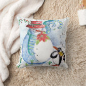 SNOWMAN EN PENGUIN WINTERSERENADE KUSSEN (Deken)