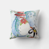 SNOWMAN EN PENGUIN WINTERSERENADE KUSSEN (Achterkant)
