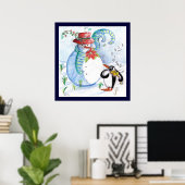 SNOWMAN EN PENGUIN WINTERSERENADE POSTER (Thuiskantoor)