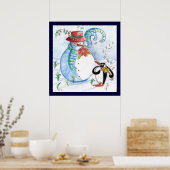 SNOWMAN EN PENGUIN WINTERSERENADE POSTER (Keuken)