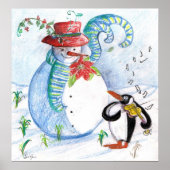 SNOWMAN EN PENGUIN WINTERSERENADE POSTER (Voorkant)