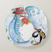 SNOWMAN EN PENGUIN WINTERSERENADE ROND KUSSEN (Voorkant)