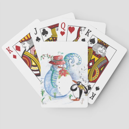 SNOWMAN EN PENGUIN WINTERSERENADE SPEELKAARTEN (Achterkant)