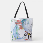SNOWMAN EN PENGUIN WINTERSERENADE TOTE BAG (Voorkant)