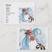 SNOWMAN EN PENGUIN WINTERSERENADE VISITEKAARTJE (Voorkant / Achterkant)