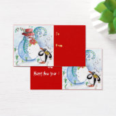 SNOWMAN EN PENGUIN WINTERSERENADE VISITEKAARTJES (Bureau)