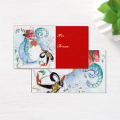 SNOWMAN EN PENGUIN WINTERSERENADE VISITEKAARTJES (Bureau)