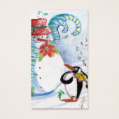 SNOWMAN EN PENGUIN WINTERSERENADE VISITEKAARTJES (Achterkant)
