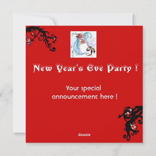 SNOWMAN EN PENGUIN'S WINTER SERENADE FEESTDAGENKAART (Achterkant)