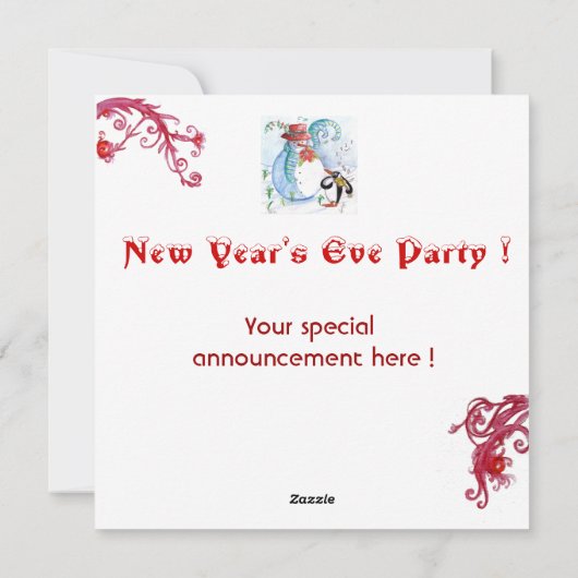 SNOWMAN EN PENGUIN'S WINTER SERENADE FEESTDAGENKAART (Achterkant)