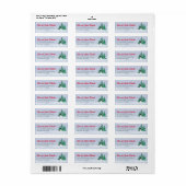 Snowman en Pine Trees Adres Etiket (Full Sheet)