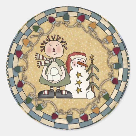 Snowman en Ragtragedie Doll Stickers - Gepersonali (Voorkant)