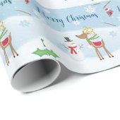 Snowman en rendier cadeaupapier (Rol Hoek)